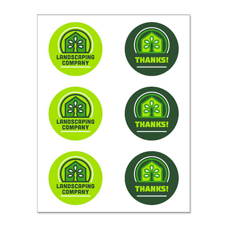 Full Color 3 in. Circle Sticker Sheet (6 stickers/sheet) in White