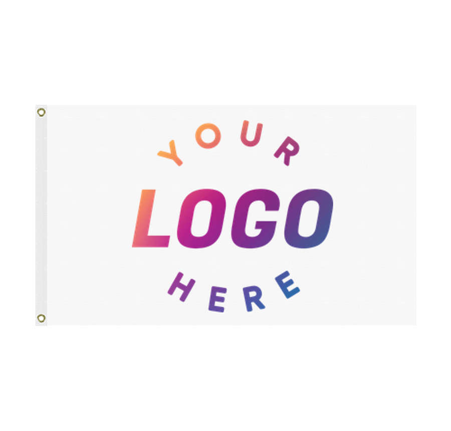 Full Color 5' x 3' Double Sided Flag in White