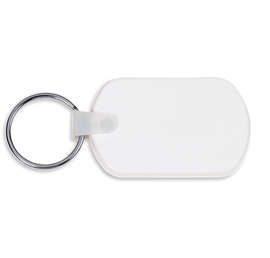Rectangular Soft Keychain - Color: White