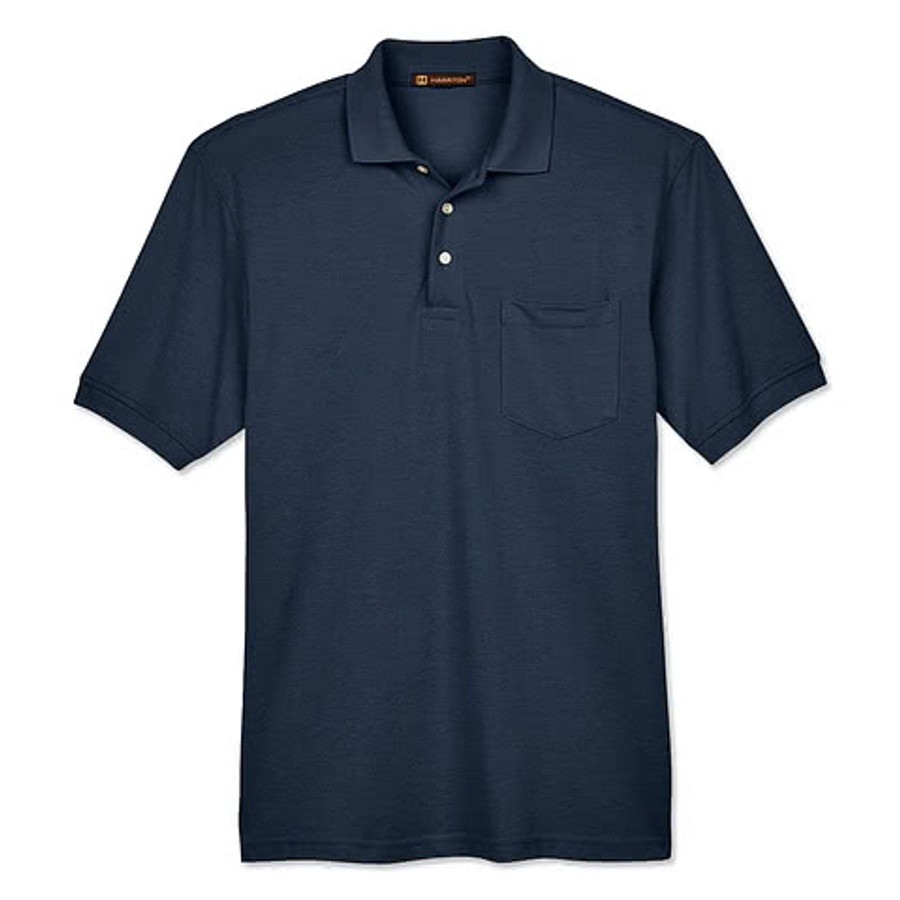 Harriton Easy Blend Pique Pocket Polo