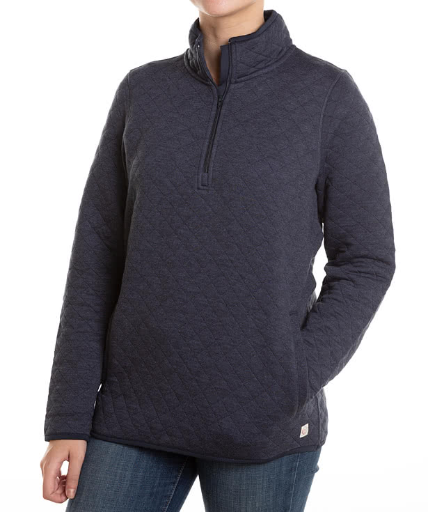 Marine Layer Women's Corbet Quilted Quarter Zip Sweatshirt