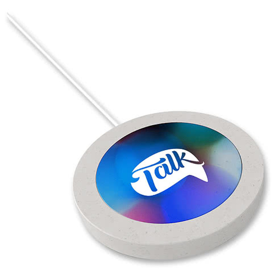 15W PLA Wireless Charger in METALLIC WHITE