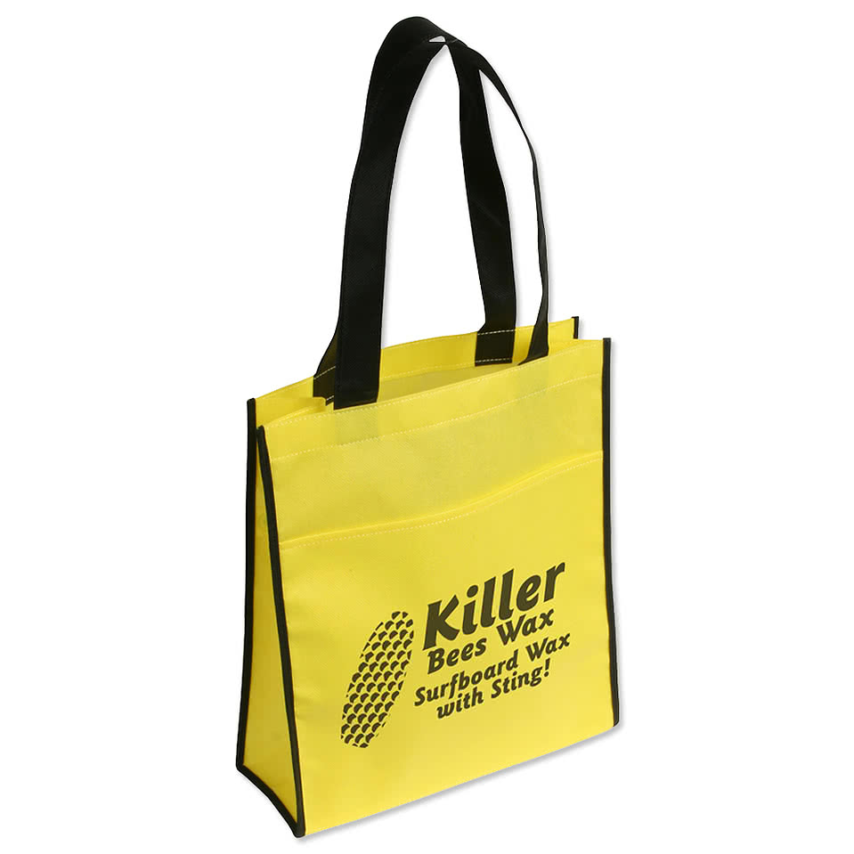 Peak Non-Woven Tote Bag with Pocket