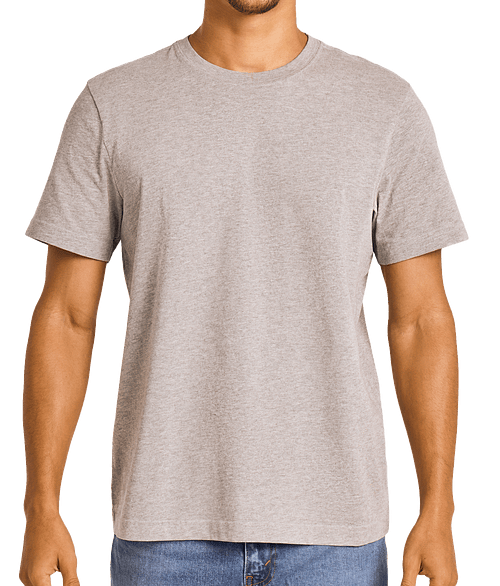 Life is Good Crusher Garment Washed Crewneck T-shirt in Heather Grey