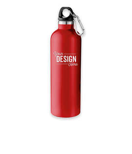 18 oz. Vacuum Insulated Water Bottle with Carabiner - Color: Red
