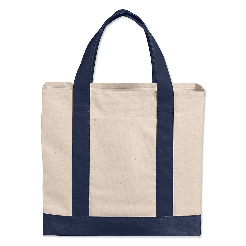 Port Authority Medium Cotton Canvas Two-Tone Tote Bag