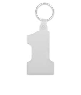 Number One Shaped Keychain - Color: Clear