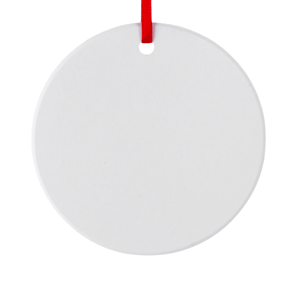 3" Ceramic Circle Ornament with Gift Box-default