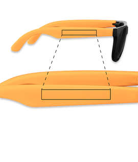 Two-Tone Matte Sunglasses - Color: Orange