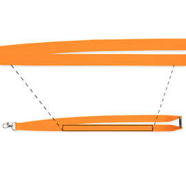 Breakaway Lanyard with Lobster Clip - Color: Orange