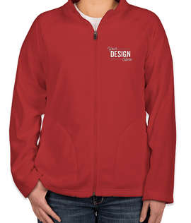 Team 365 Women's Full Zip Microfleece Jacket - Color: Sport Scarlet Red