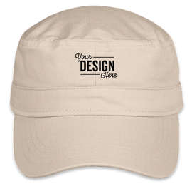 Valucap Bio-Washed Military Hat - Color: Stone