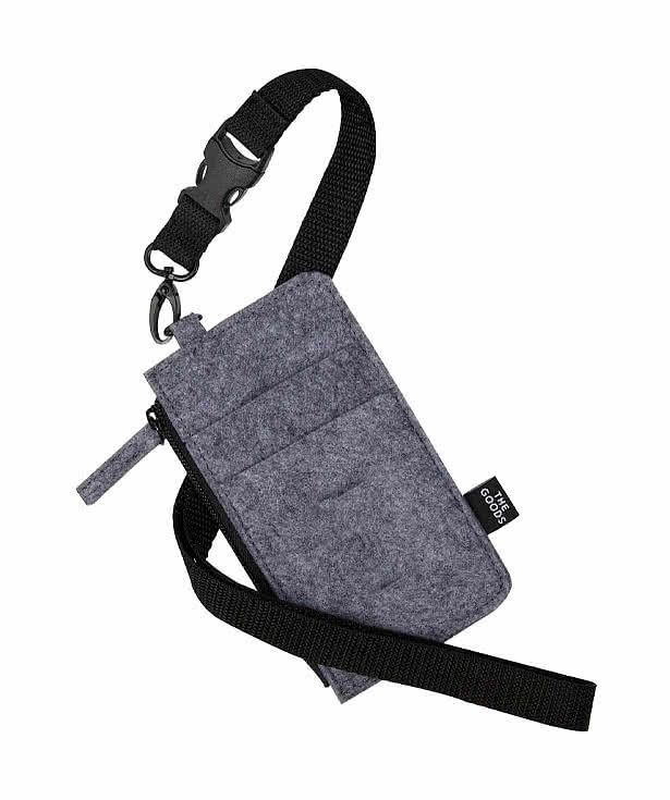 The Goods Recycled Felt Lanyard Wallet