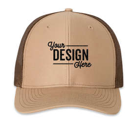 Richardson Stretch Fit Trucker Hat - Color: Khaki / Coffee
