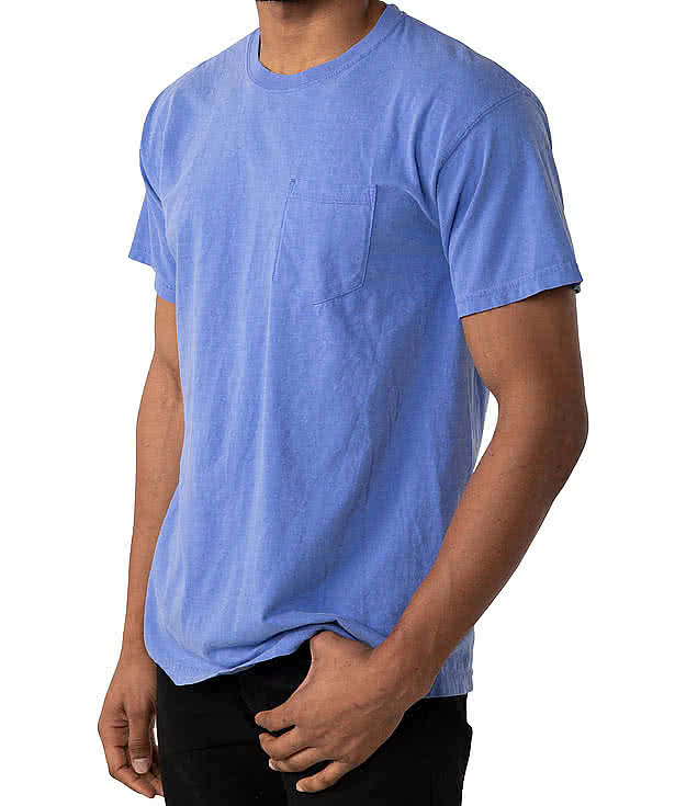 Comfort Colors 100% Cotton Pocket T-shirt - Embroidered
