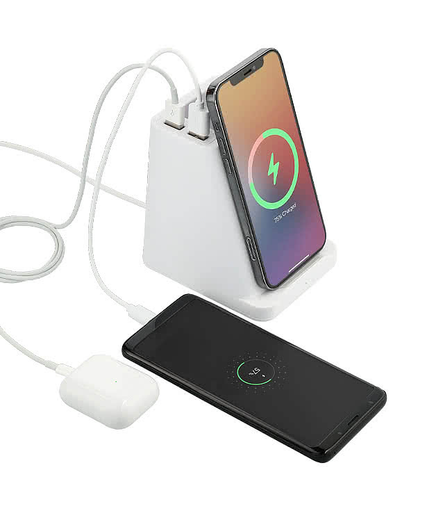 Wireless Charger Pen Holder with Dual Outputs