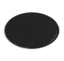 Oval Lapel Pin - Color: Black / Silver