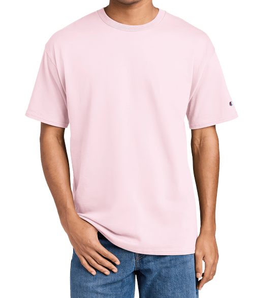 Champion Midweight Crewneck Jersey T-shirt in Lilac Pink