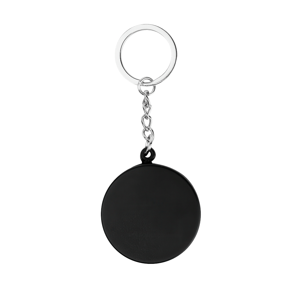 Hockey Puck Stress Reliever Keychain-default