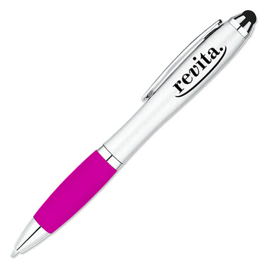 Curvaceous Color Grip Stylus Pen (black ink) in Teal