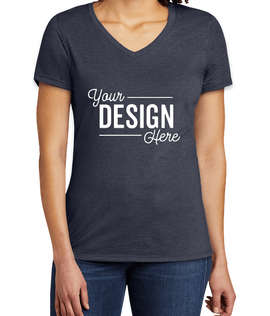 Allmade Women's Tri-Blend V-Neck T-shirt - Color: Rebel Blue
