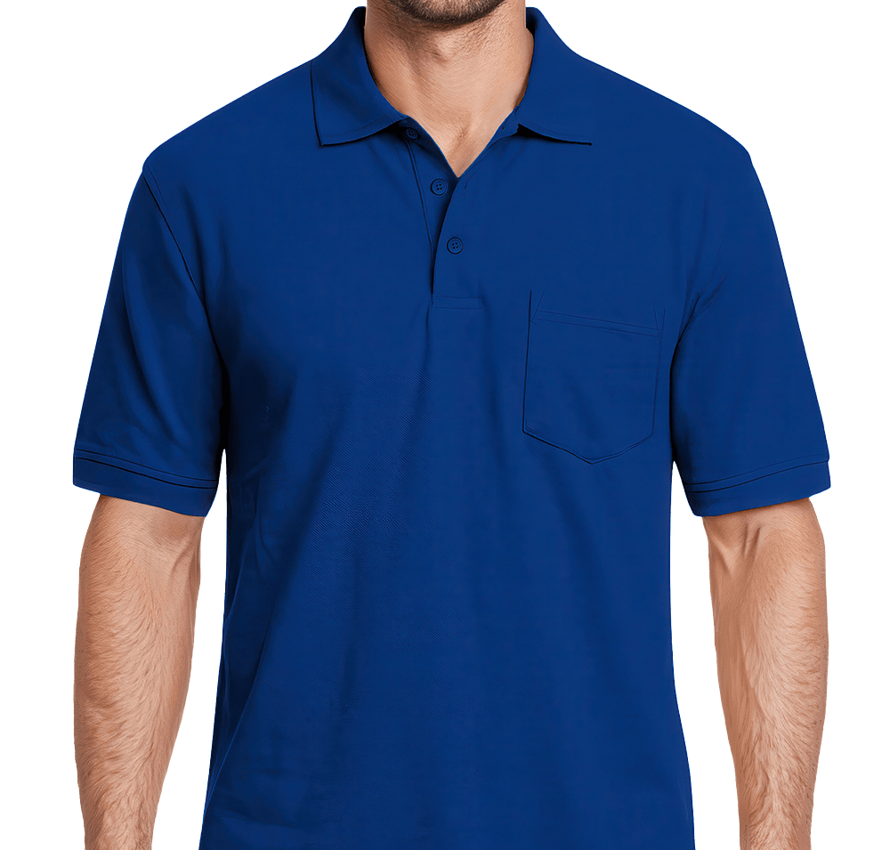 Blue Generation Soft Touch Easy Care Pocket Polo-default