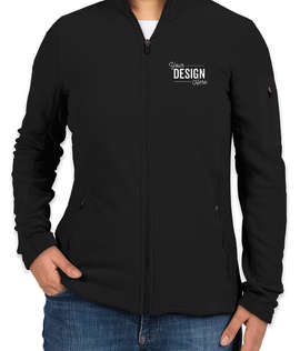 Port Authority Women's Colorblock Full Zip Microfleece Jacket - Color: Black / Black