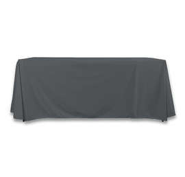 Full Color 6' Poplin Throw Tablecloth - Color: Charcoal