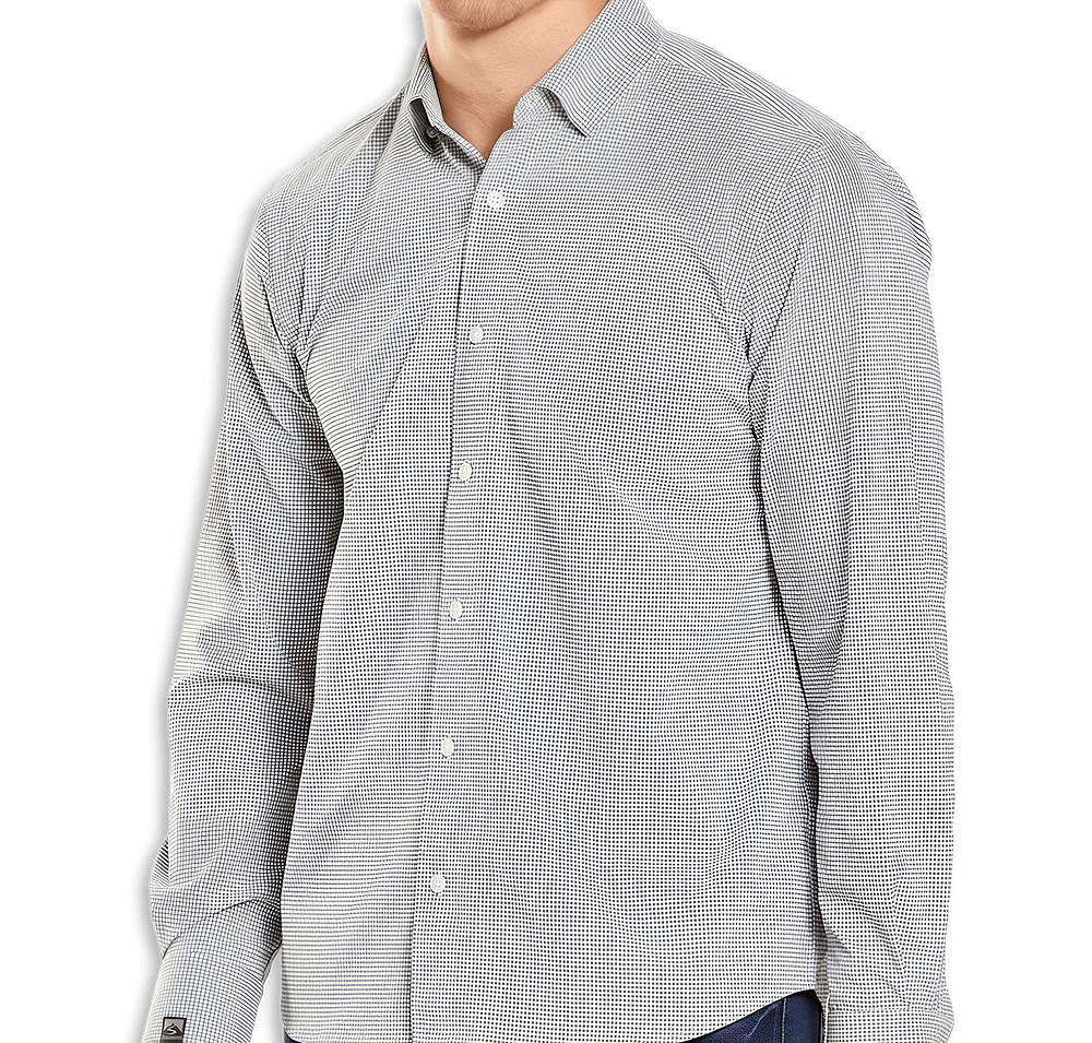 Storm Creek Influencer Wrinkle-Free Windowpane Long Sleeve Dress Shirt-default