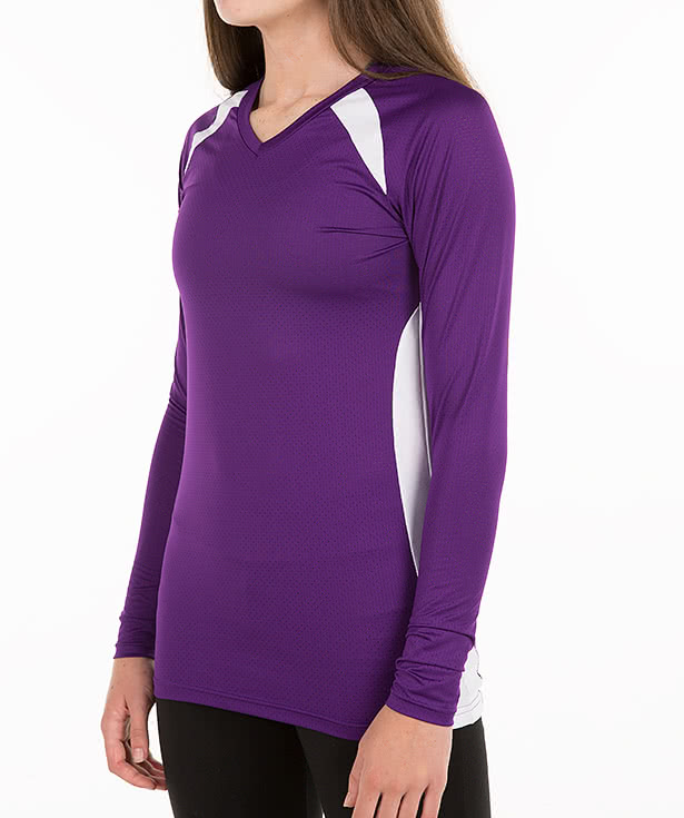 Augusta Women's Slim Fit Long Sleeve Contrast Volleyball Jersey