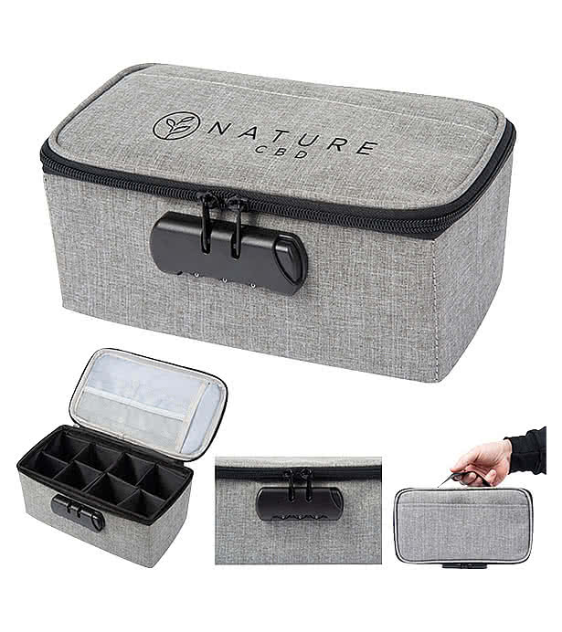 Heathered Stash Bag With Lock