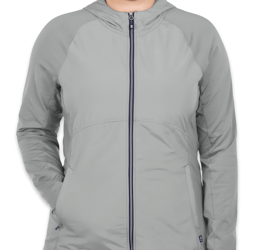 Cutter & Buck Women's Adapt Eco Knit Hybrid Full Zip Jacket-default