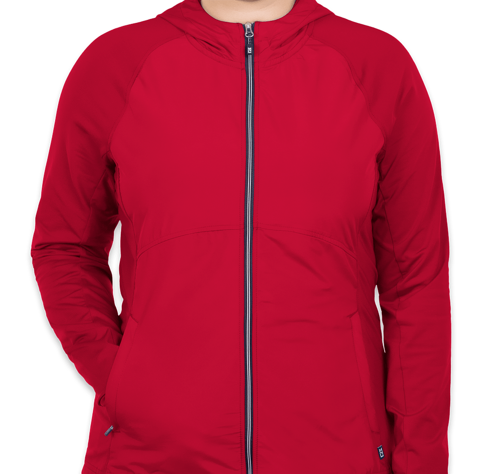 Cutter & Buck Women's Adapt Eco Knit Hybrid Full Zip Jacket-default