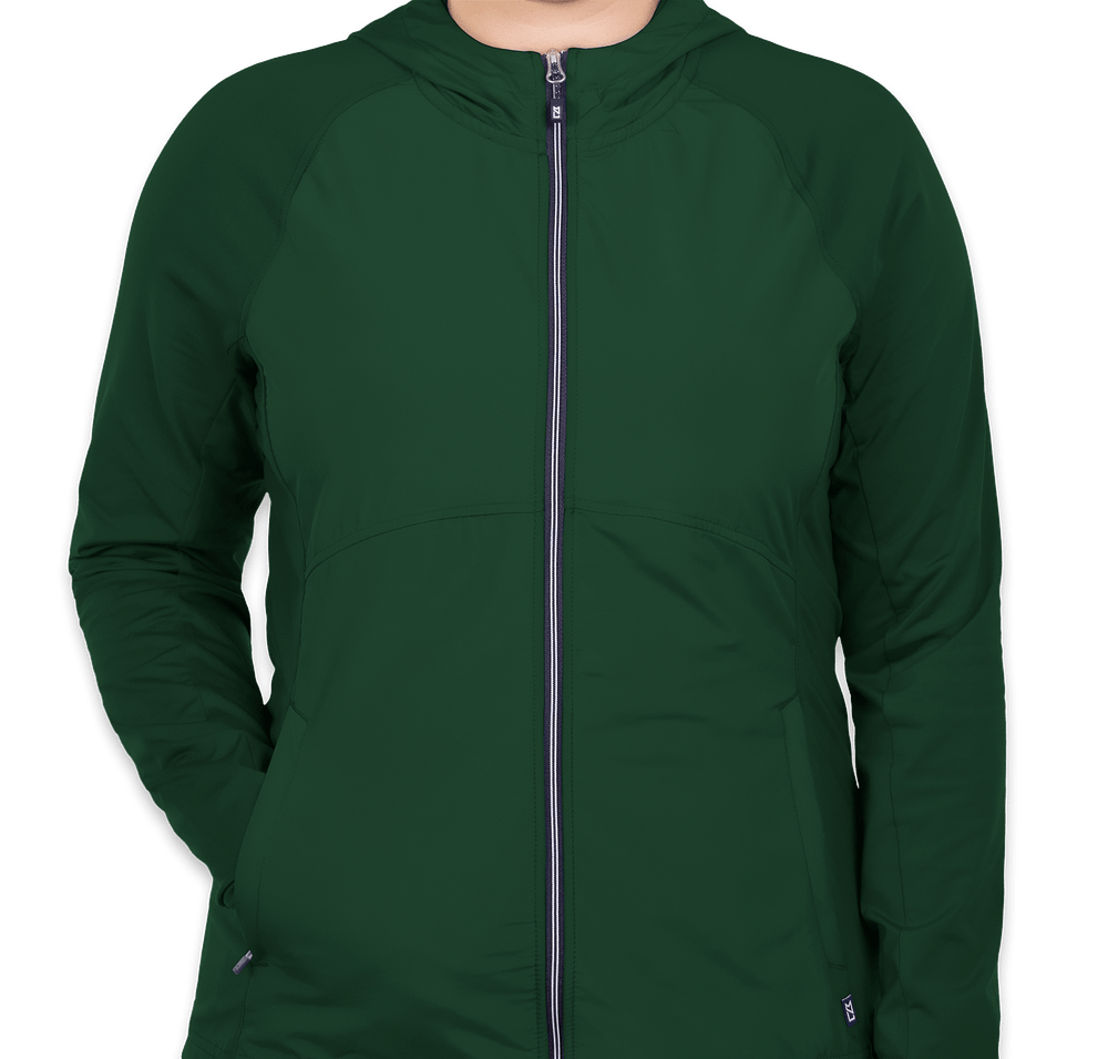 Cutter & Buck Women's Adapt Eco Knit Hybrid Full Zip Jacket-default