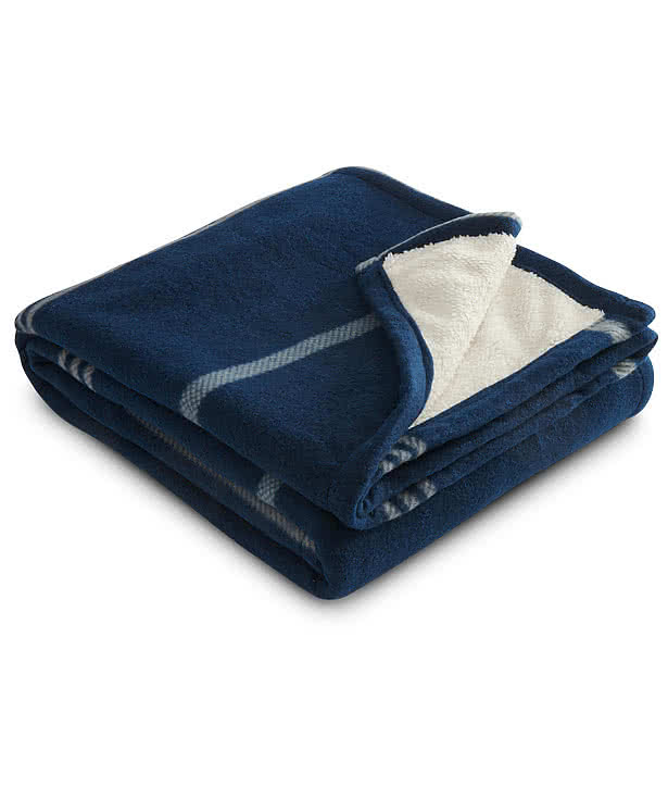 Plaid Fleece Sherpa Blanket