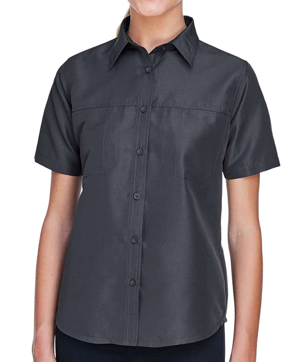 Harriton Women's Key West Performance Short Sleeve Staff Shirt