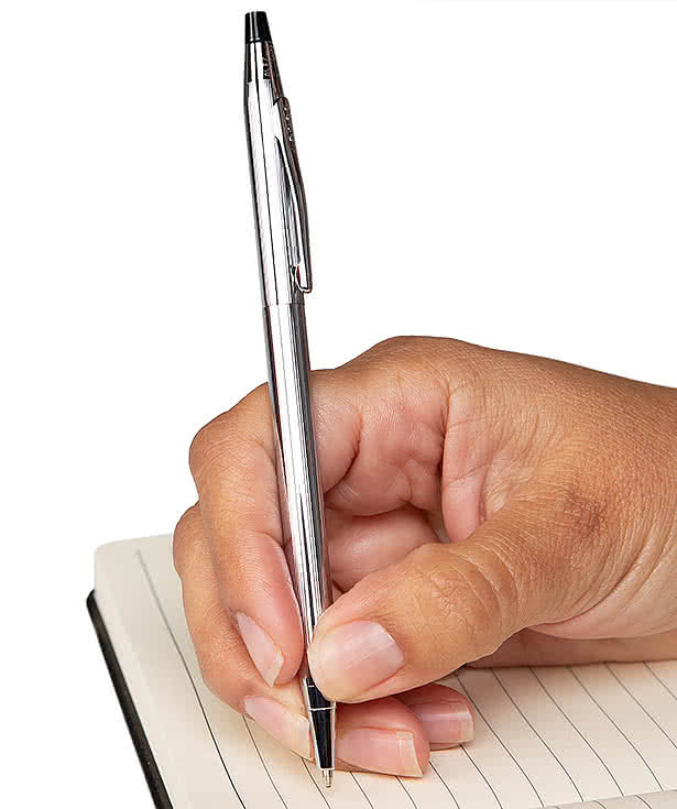 Laser Engraved Cross Classic Century Chrome Ballpoint Pen (black ink)