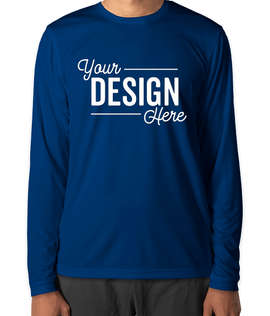 Clique by Cutter & Buck Spin Eco UPF 50 Long Sleeve Performance Shirt - Color: Tour Blue