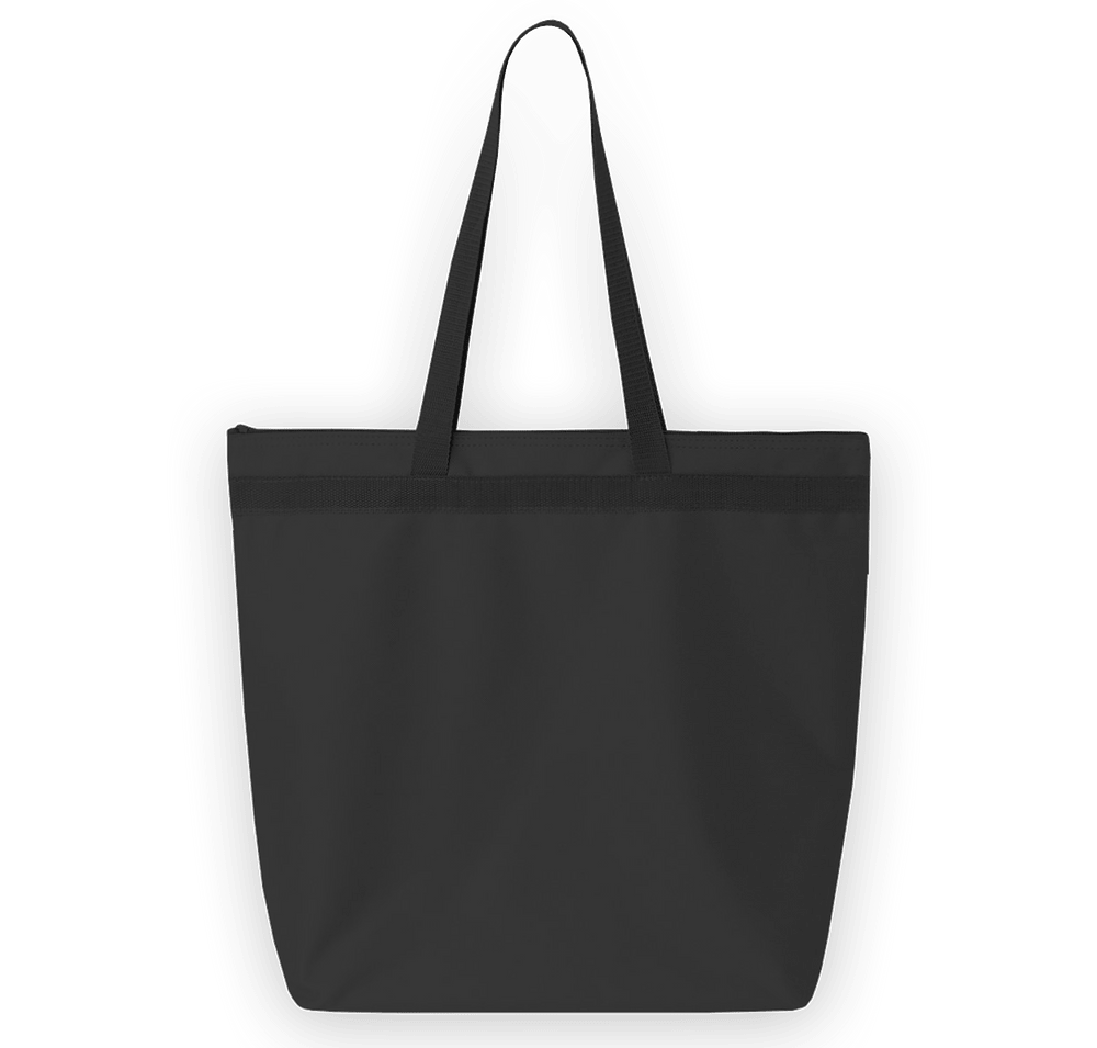 Large Recycled Poly Zippered Tote Bag-default