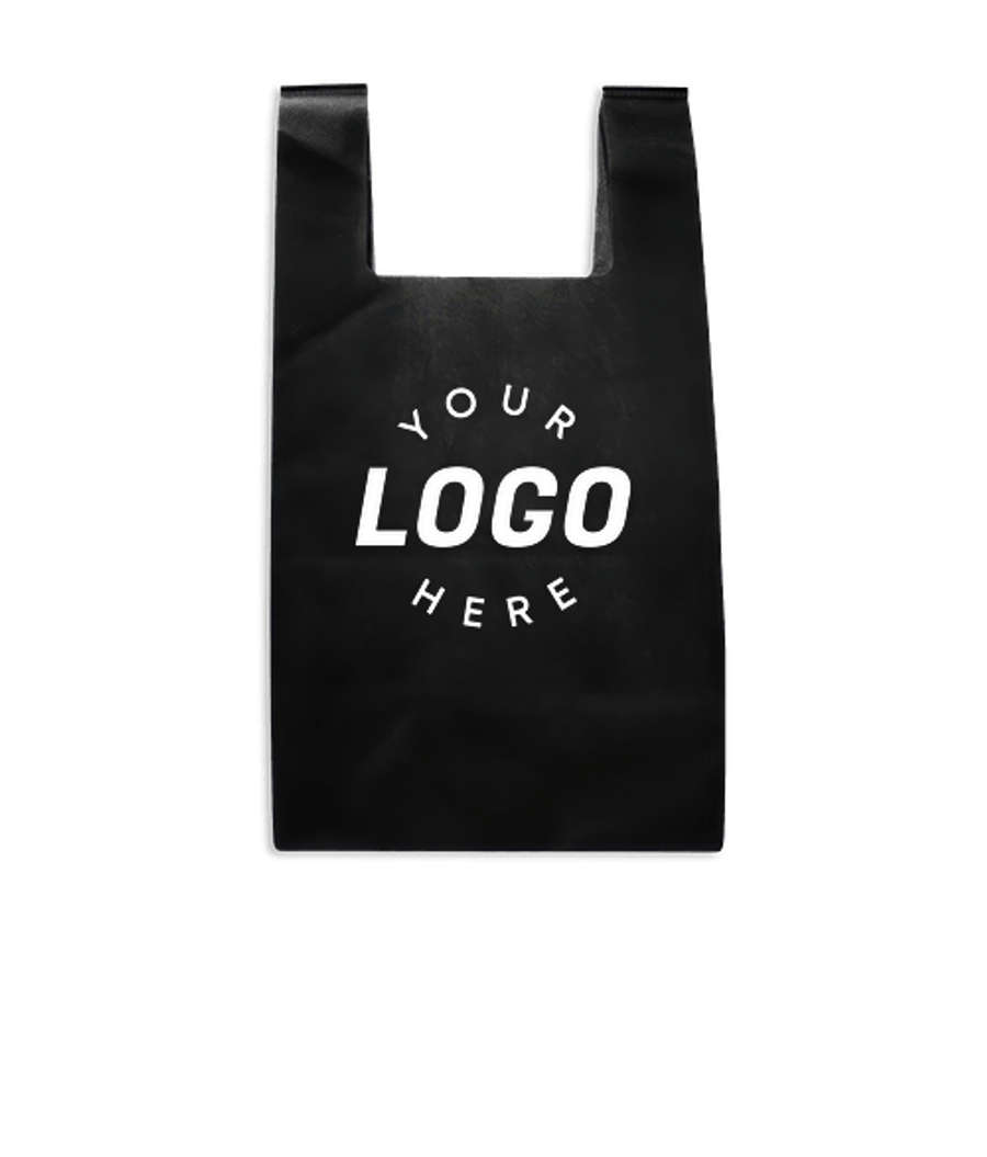 Medium T-shirt Style Non-Woven Tote Bag in Black
