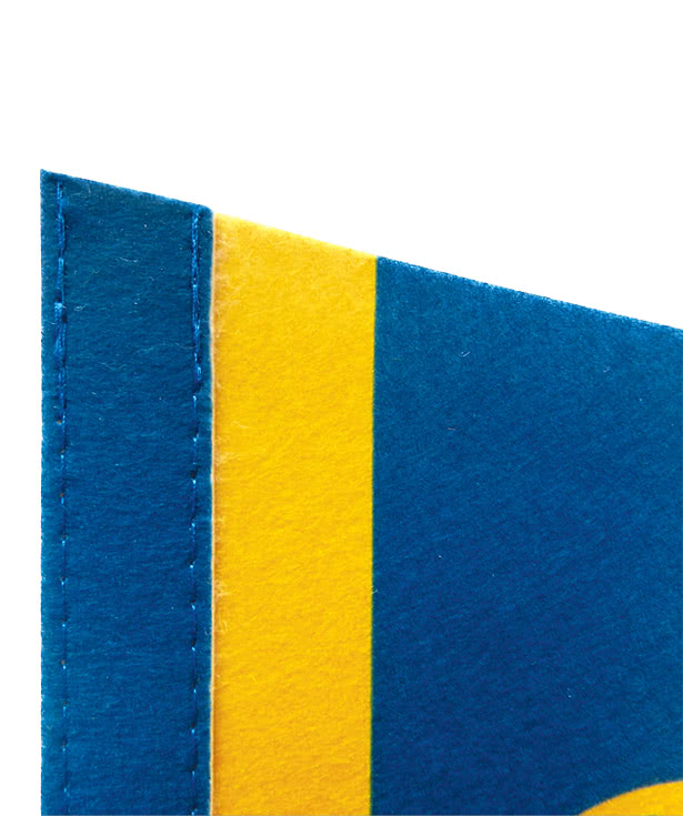 Full Color 4" x 10" Rigid Felt Pennant