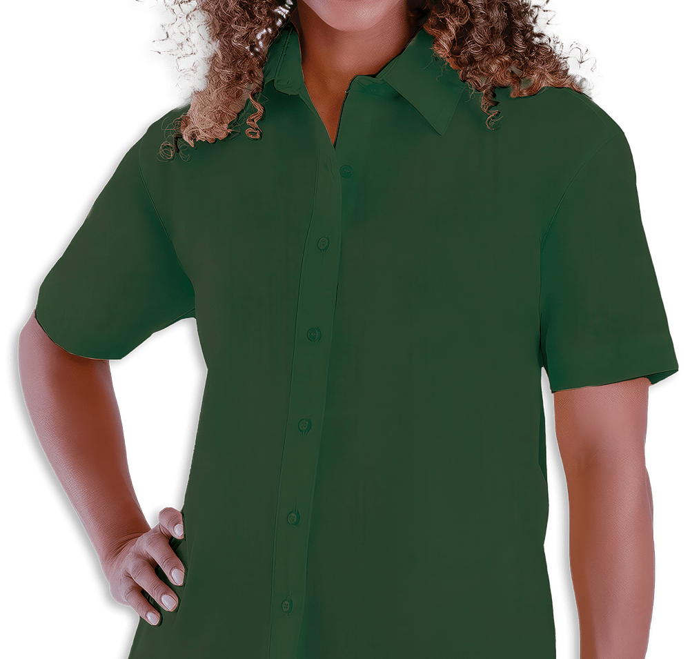 Blue Generation Women's Value Short Sleeve Poplin Dress Shirt - Embroidered-default