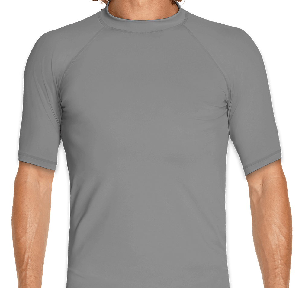Wet Effect Short Sleeve Rash Guard Shirt-default