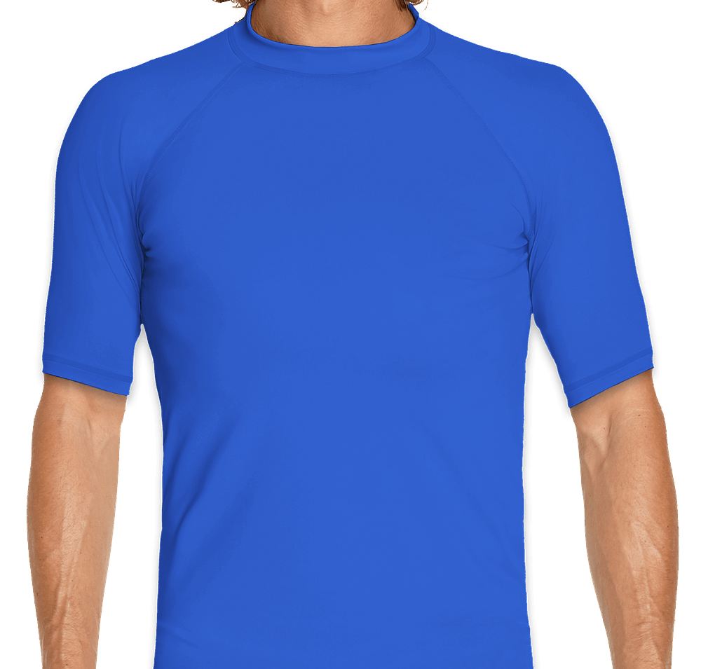 Wet Effect Short Sleeve Rash Guard Shirt-default