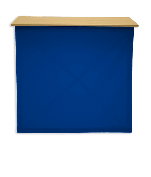 Full Color 41.75" x 40" CounterPop Display Kit in Royal Blue