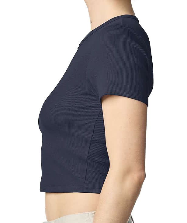American Apparel Women's Baby Rib Heavyweight Cotton Cropped T-shirt