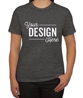 Port & Company Women's Core Cotton T-shirt - Color: Dark Heather Grey