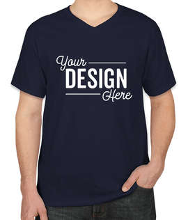 Canada - Fruit of the Loom 100% Cotton V-Neck T-shirt - Color: J. Navy