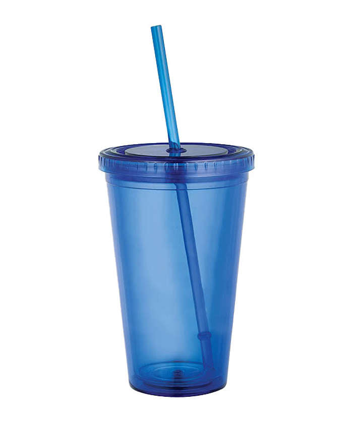 16 oz. Sedici Acrylic Tumbler with Straw