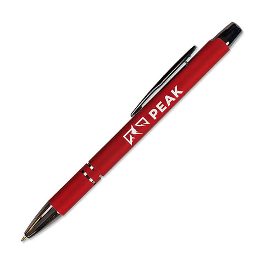 Laser Engraved Vineyard Comfort Aluminum Ballpoint Pen (black ink) in Gray
